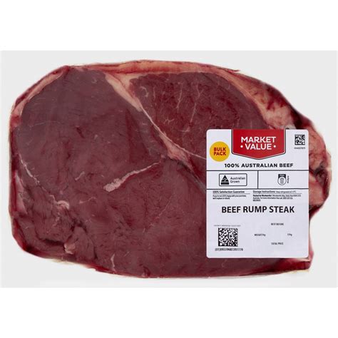 Market Value Rump Steak 700g 1 2kg Woolworths