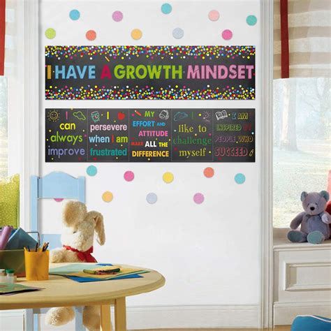 Classroom Banner Growth Mindset Poster For Classroom Bulletin Board