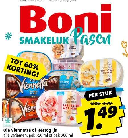 Ola Viennetta Ijstaart Ijsspecialiteit Folder Aanbieding Bij Boni