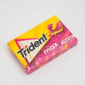 Жевательная резинка без сахара TRIDENT max со вкусом Малины, лимона 23г ...