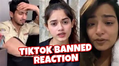 Famous Tiktokers Reaction On Tiktok Ban Funny Reaction Youtube