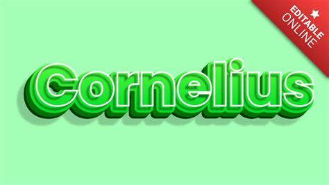 Cornelius Text Effect Generator