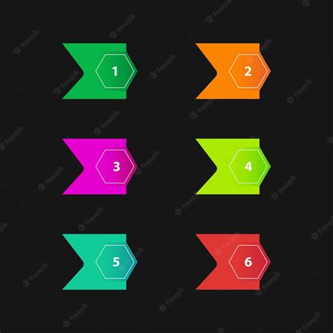 Premium Vector | Colorful bullet points design for website