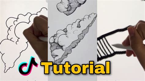 RECRIANDO TUTORIAL DE DESENHO DO TIKTOK Como Desenhar Nuvens YouTube