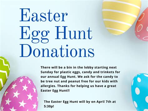 Easter Egg Hunt Donations Cobblestone Community Church