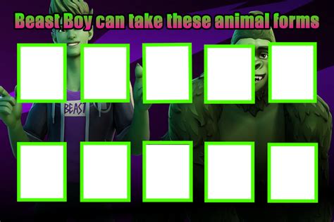 Beast Boy Forms Template by The-JMP on DeviantArt