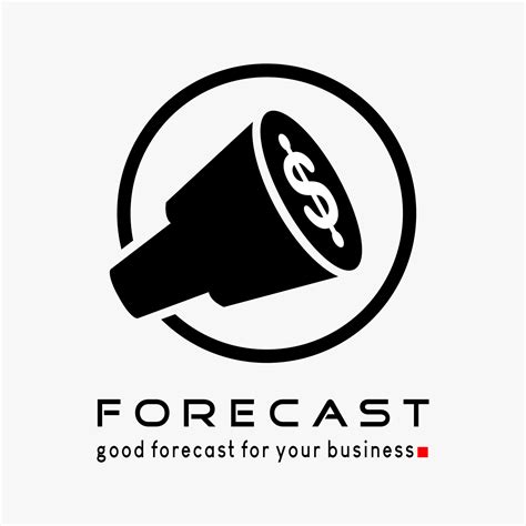 Forecast Logo Design Template With Creative Concept With Binoculars