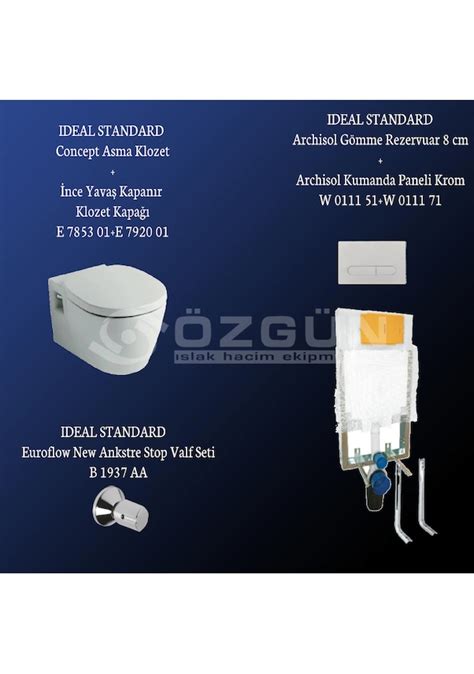 Ideal Standard Concept Klozet Rezervuar Kumanda Panel Stop Valf