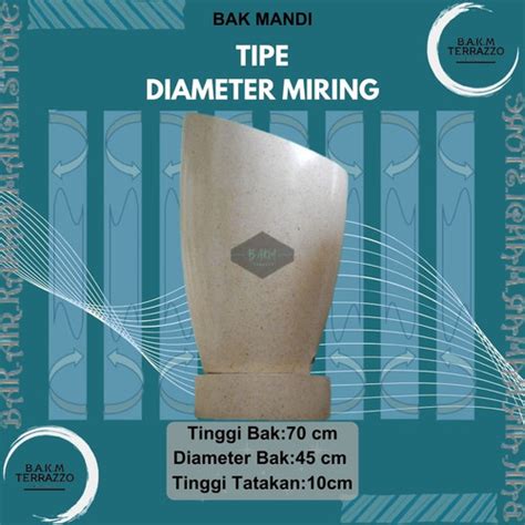 Jual BAK AIR KAMAR MANDI MINIMALIS BAK MANDI TERASO TIPE DIAMETER