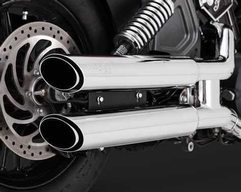 Vance And Hines Twin Slash Slip Ons For Indian 3 In Exhaust Chrome Indian Scout 18623