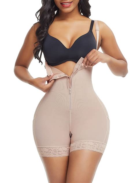 Nude Plus Size Detachable Straps Full Body Shapewear Good Elastic