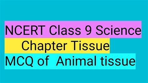 Ch Tissue Mcq Class 9 Science Biology Mcqs Quiz Class9science Youtube