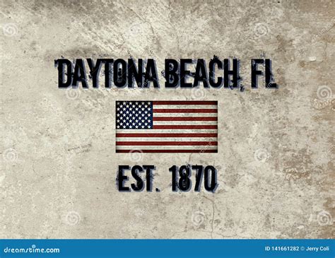 Daytona Beach, Florida stock illustration. Illustration of main - 141661282