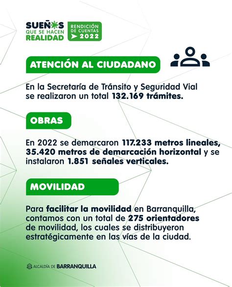 Alcaldía de Barranquilla on Twitter RT TransitoBaq En 2022