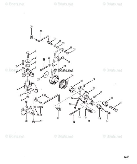 Mercury Outboard 45hp Oem Parts Diagram For Throttle Control Linkage