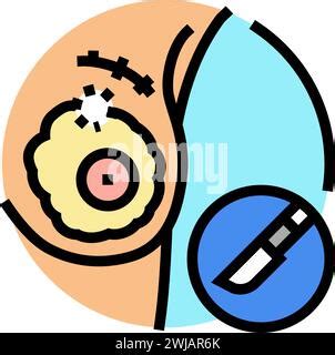 Lumpectomy Surgery Hospital Line Icon Vector Illustration Stock Vector