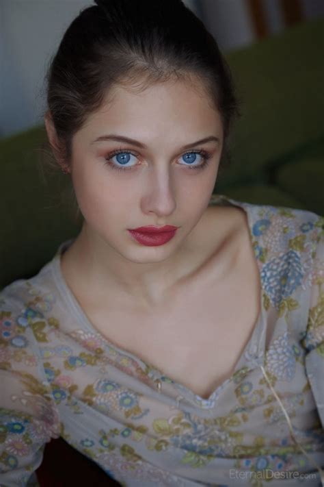 Clarice A Shows Bald Pussy