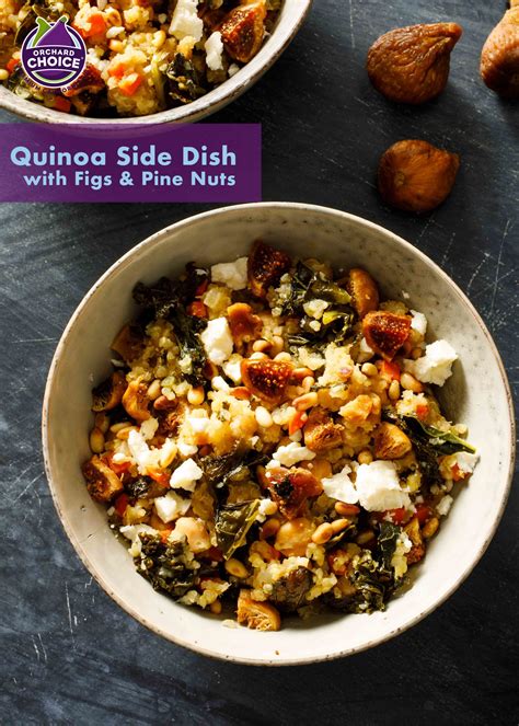 Quinoa Side Dish Recipe With Figs And Toasted Pine Nuts Valley Fig