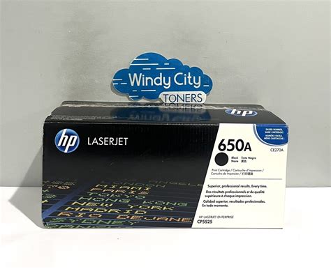 HP 650A CE270A Black Original Toner Cartridge LaserJet CP5525 CP5520