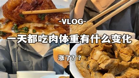 Vlog：一天都吃肉 体重有什么变化？ Youtube