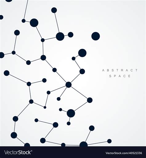 Lines and dots connection science Royalty Free Vector Image