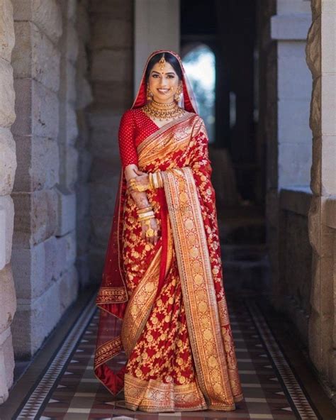 30 Real Brides Who Donned Red Bridal Saree For Their Wedding Day In