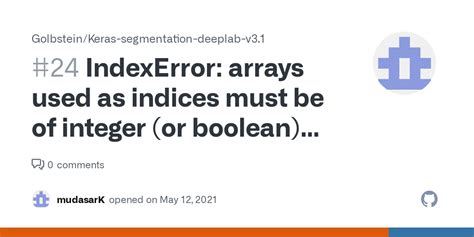 Indexerror Arrays Used As Indices Must Be Of Integer Or Boolean Type