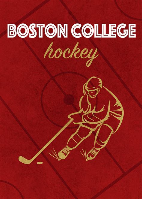 Boston College Hockey Vintage Retro Poster Mixed Media by Design ...