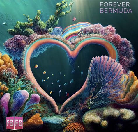 Virtual Art Photo Gallery Rainbow Heart Coral Reefs Forever Bermuda