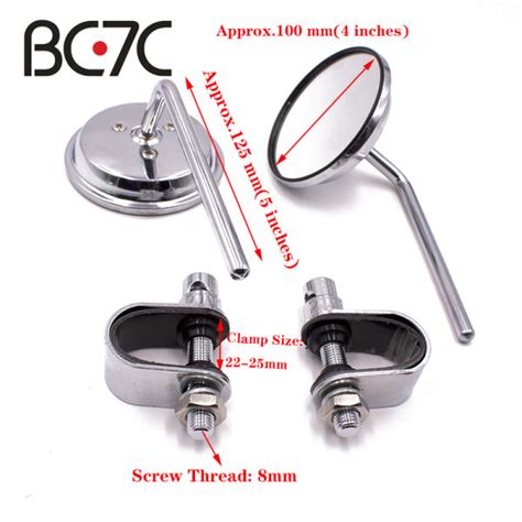 Shop For Motorcycle Universal Clamp On Round Side Rear View Back Mirror