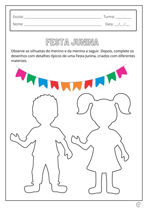 Atividades De Festa Junina Para Imprimir E Colorir