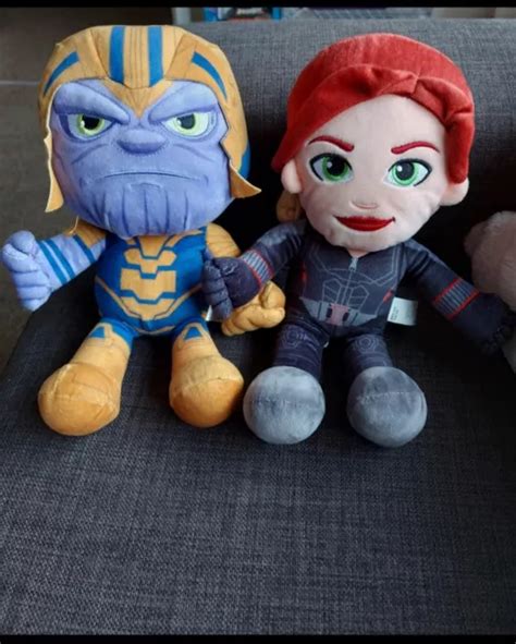 Marvel Avengers End Game Black Widow Thanos Plush Soft Toys Set