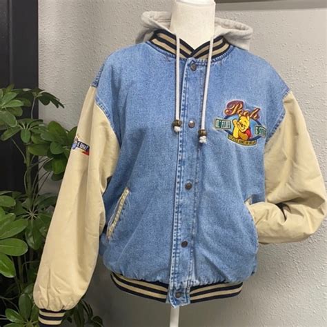 Disney Jackets Coats Vintage Winnie The Pooh Disney Varsity