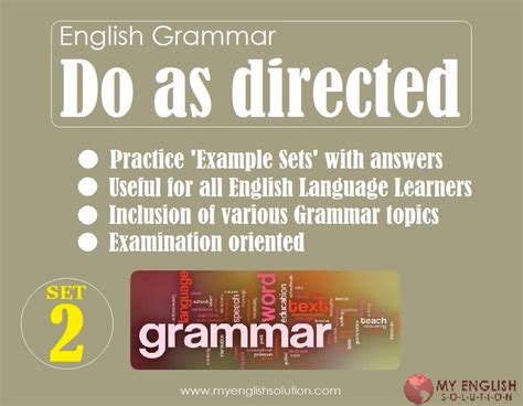 English Grammar Do As Directed Examples SET NO 2 My English Solution