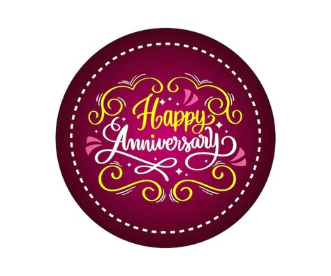 Premium Vector Happy Anniversary And Wedding Sticker