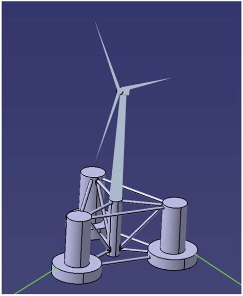 Pdf Design Of Floating Support Structure For Mw Offshore Wind Turbine