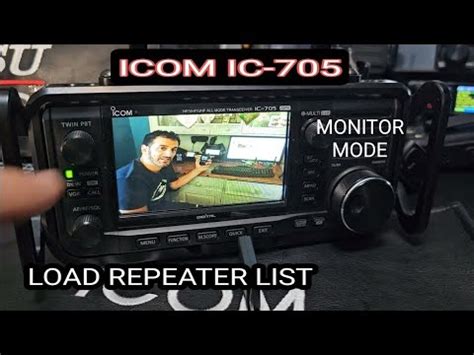 Icom Ic Load Repeater List And Demonstrate Monitor Internet Mode