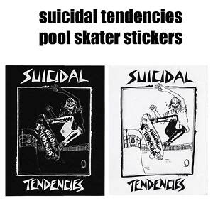 Suicidal Tendencies Lance Mountain Pool Skater Art Sticker Black