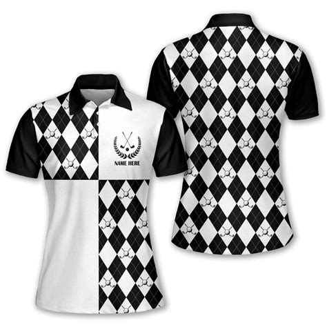 Argyle Women Golf Polo Shirt Personalized Funny Golf Shirts For Wome