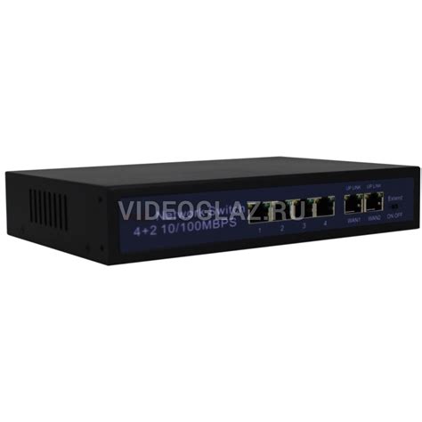 Купить IPTRONIC PS2-E6P4 Коммутаторы POE - ВИДЕОГЛАЗ Москва