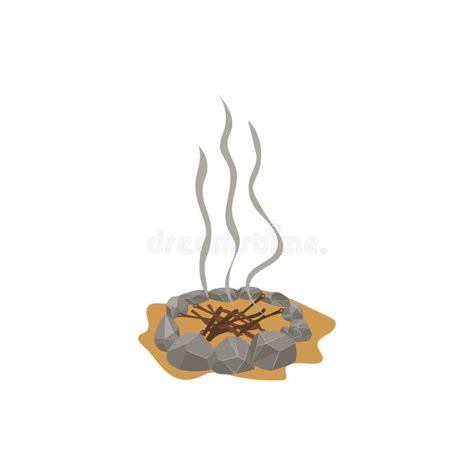 Forest Fire Flames Sign Or Burning Blazes Cartoon Vector Illustration