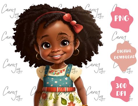 Black Girl Png Little Black Girl Clipart Afro Girl Png Birthday Girl Clipart Black History Png