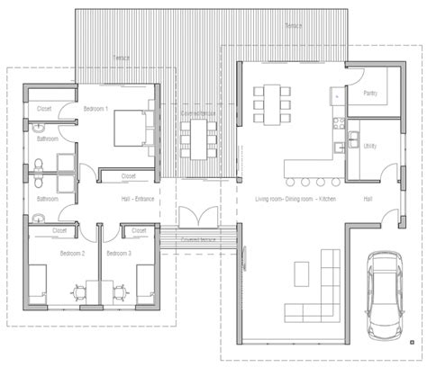 Floor Plan Friday 3 Bedroom Modern House With High Ceilings Open Plan