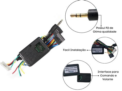 Interface Comando De Som Volante Linha Renault Controle Plug Central