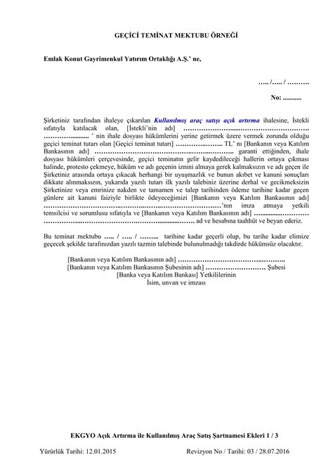 Banka Teminat Mektubu Iade Dilekçe Örneği Çeşitli Örnekler