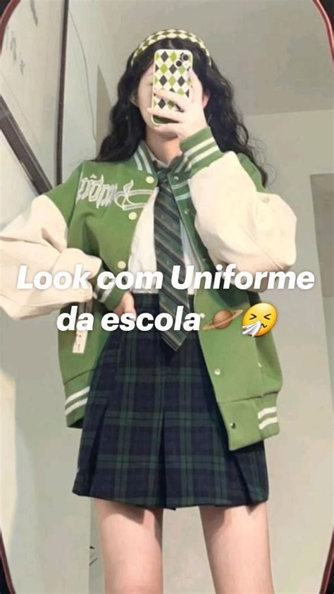 Look Uniforme Da Escola Karina Limas Aqui Meu Amor Espero Ter