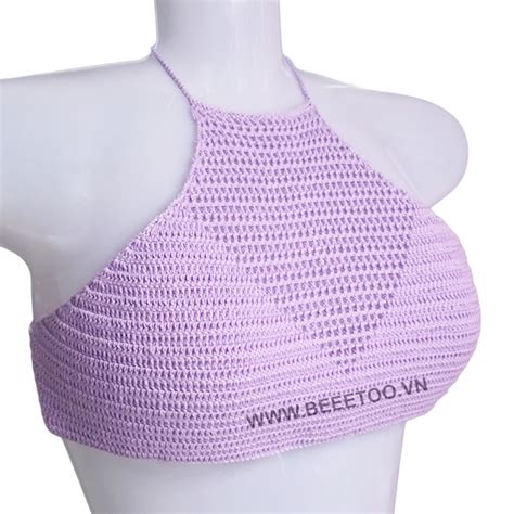 Bikini len móc và Áo Crop top len móc thời trang Shop BeeToo CropTop Bikini Len Có Sẳn