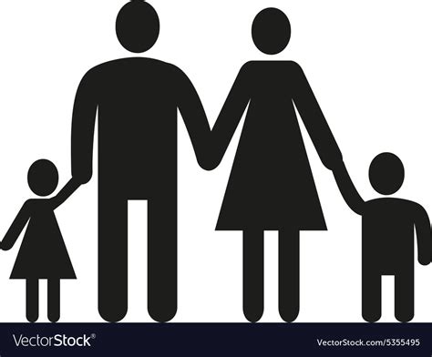 Family icon symbol flat Royalty Free Vector Image