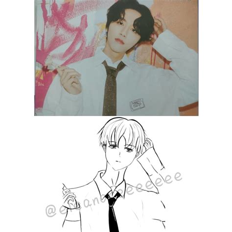 Do a line anime drawing for you in my style by Leongjiayun | Fiverr