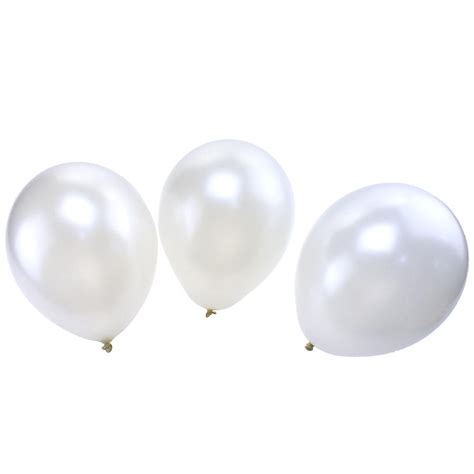 Pearlescent And Metallic Balloons White 12 Inch 10 Count